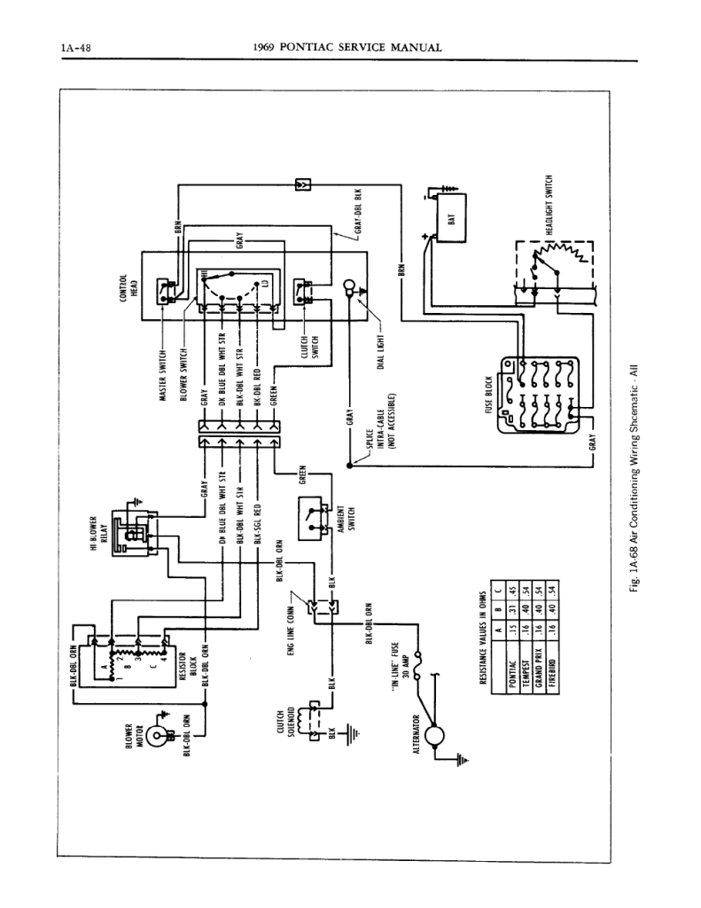pontiac lemans: I need a wiring diagram or help with the a/c