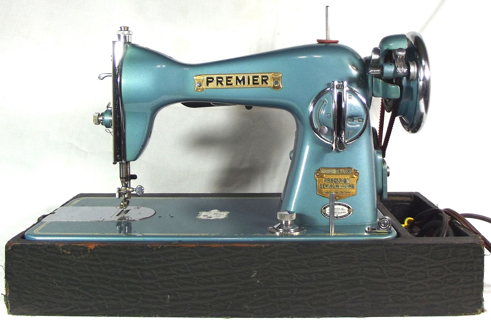Vintage PREMIERZENITH Super DeluxeMetallic BlueSewing Machine