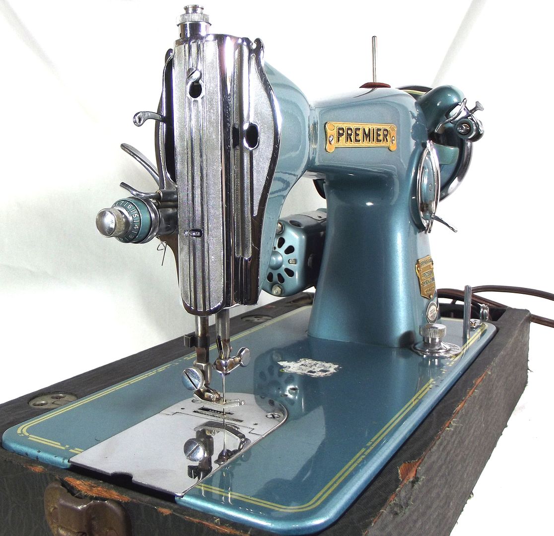 Vintage PREMIERZENITH Super DeluxeMetallic BlueSewing Machine