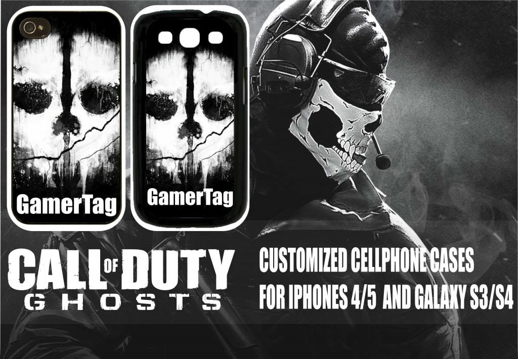 Details about Call of Duty Ghosts Cell Phone Cases with Gamertag Print