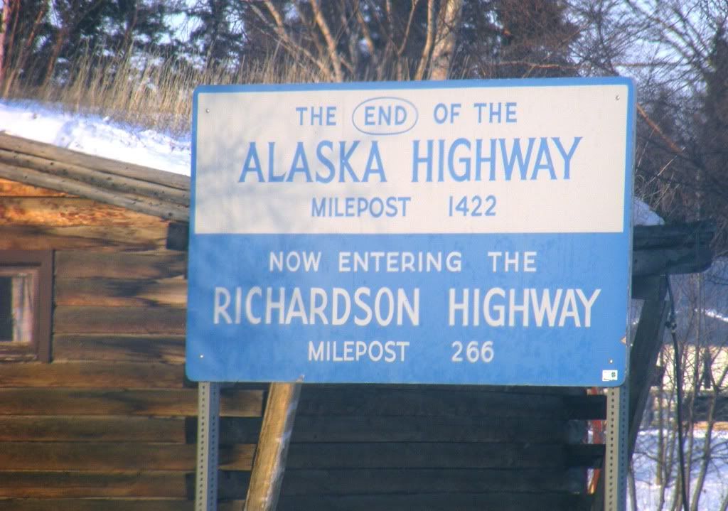 alaska highway sign