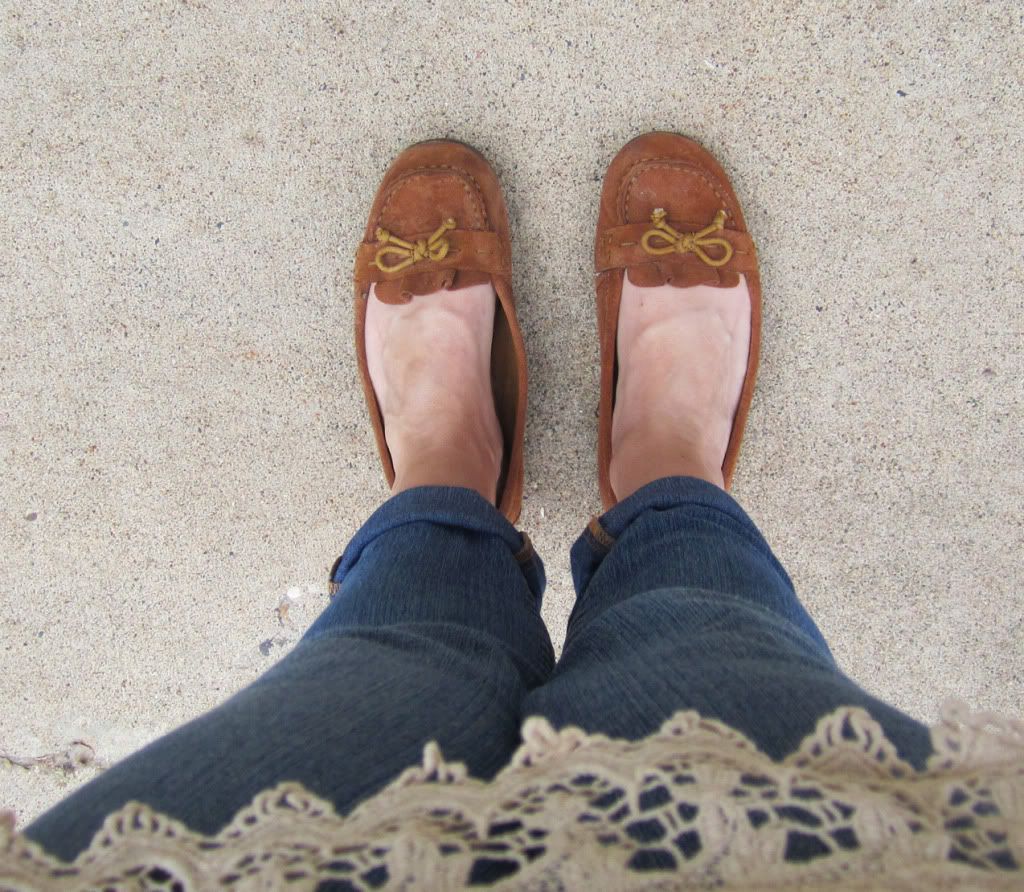 Loafers and lace