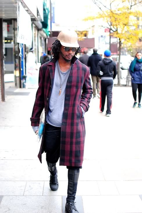 Coat-thrifted, Shirt-James Perse, Shorts-Thrifted, Tights-Bobby Day, Shoes-Patrick Ervell, Bag-202 Factory Photobucket