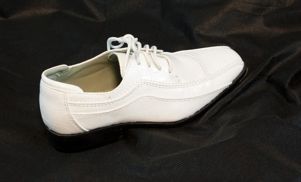 New Miralto White Boys dress Shoes Laceup Faux leather. K3912WHT ...