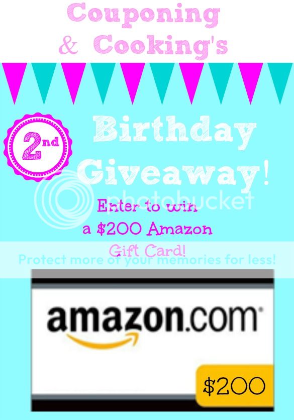 Couponing & Cooking's 2nd Birthday $200 Amazon Gift Card #Giveaway