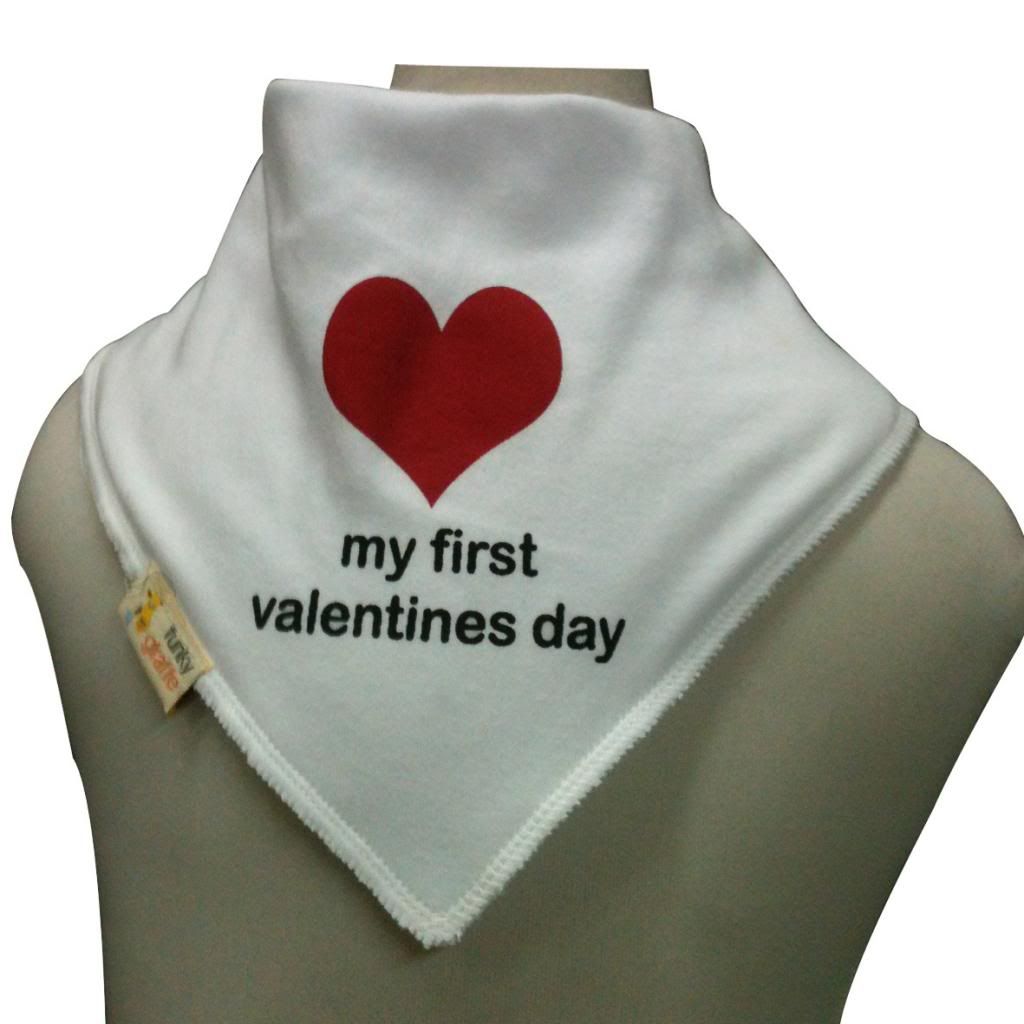 Funky Giraffe My First Valentines Day Dribble Bib My First Valentines Day Dribble Bib