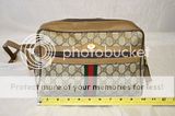 GUCCI VINTAGE HEAVILY USED BEIGE/EBONY GG CANVAS SHOULDER BAG HANDBAG 