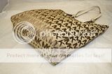 MICHAEL KORS NEW $198 NORTH SOUTH MK LOGO JACQUARD BEIGE TOTE HANDBAG 