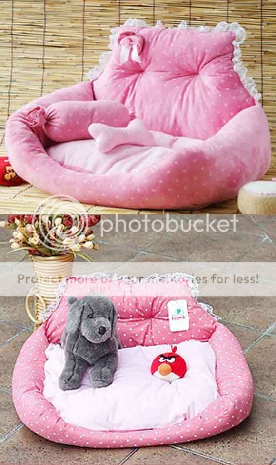 Design Princess Cute Pink Blue Pet Dog Cat Sofa Bed House